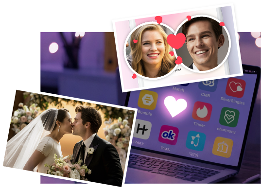 Foto de besos con IA para publicidad