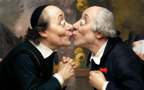 Imágenes meme de besos con IA