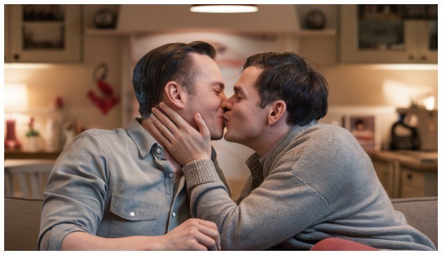 Arte inclusivo de besos con IA